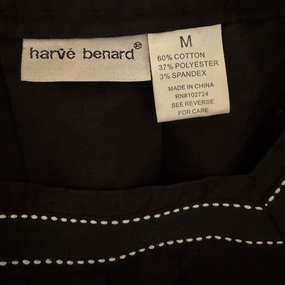 Harve Benard Black Boxy Blouse with Sailor Collar - Picture 2 of 8